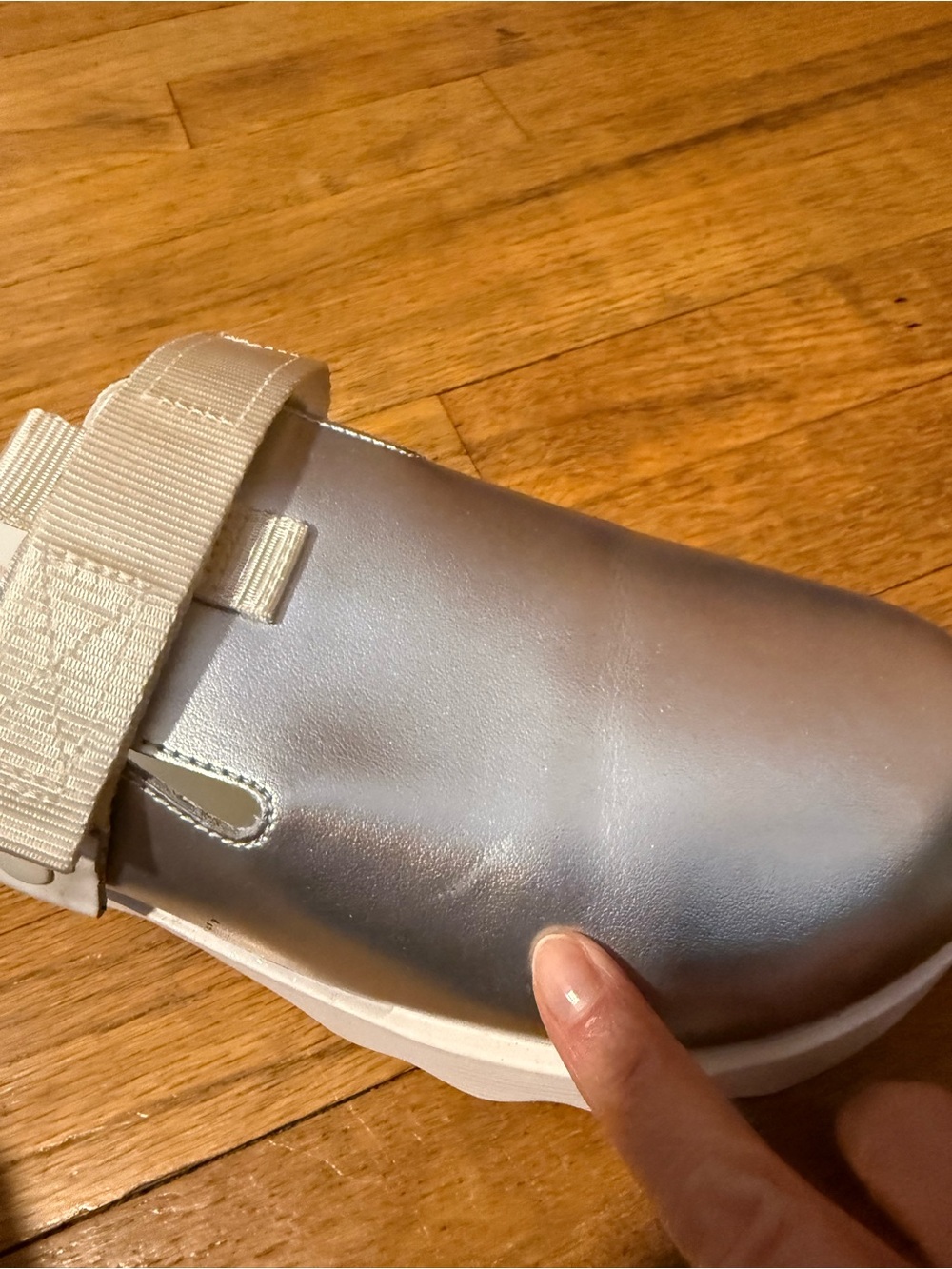 Sorel Viibe Silver Metallic Slip-On Clog - Picture 5 of 5